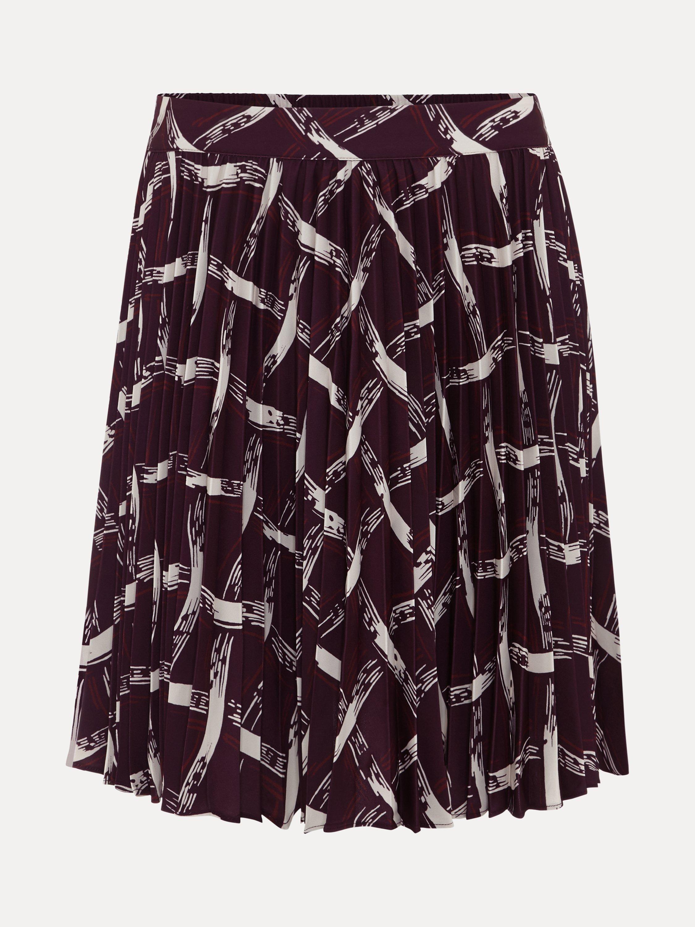 Product image 5 of 8, which shows Phase Eight Mairi Check Mini Skirt, Dark Red, 16