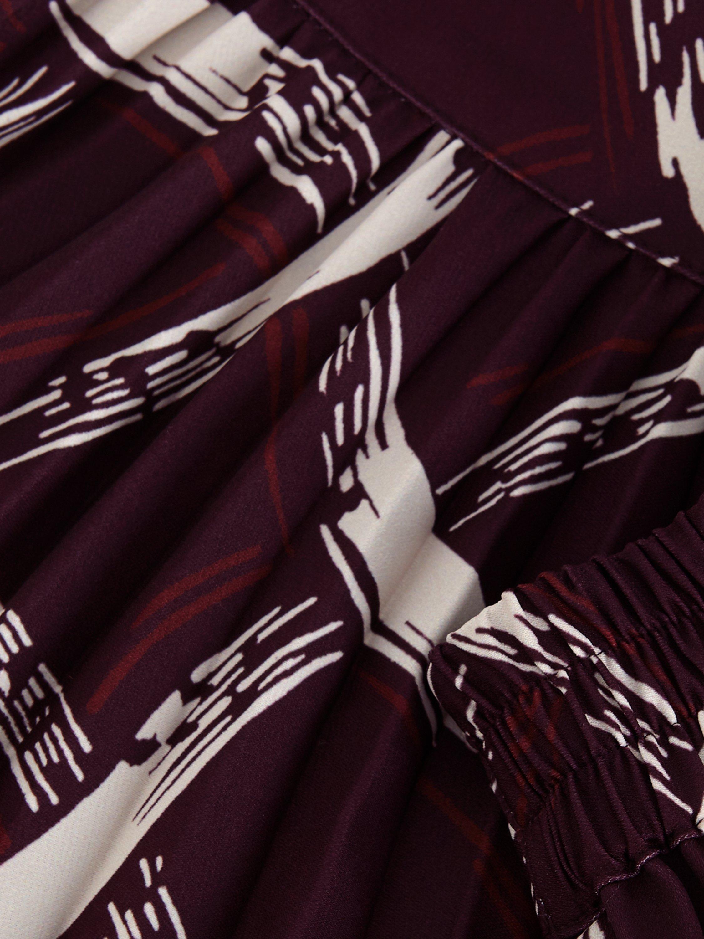 Product image 6 of 8, which shows Phase Eight Mairi Check Mini Skirt, Dark Red, 16