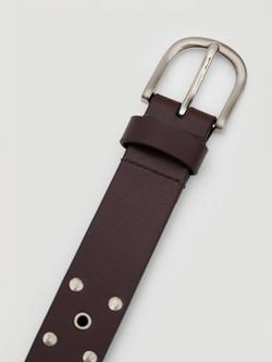 HUSH Eyelet Belt - view 2, Wine Red