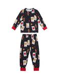 Chelsea Peers Kids' Long Sleeved Tarot Print Pyjamas, Black