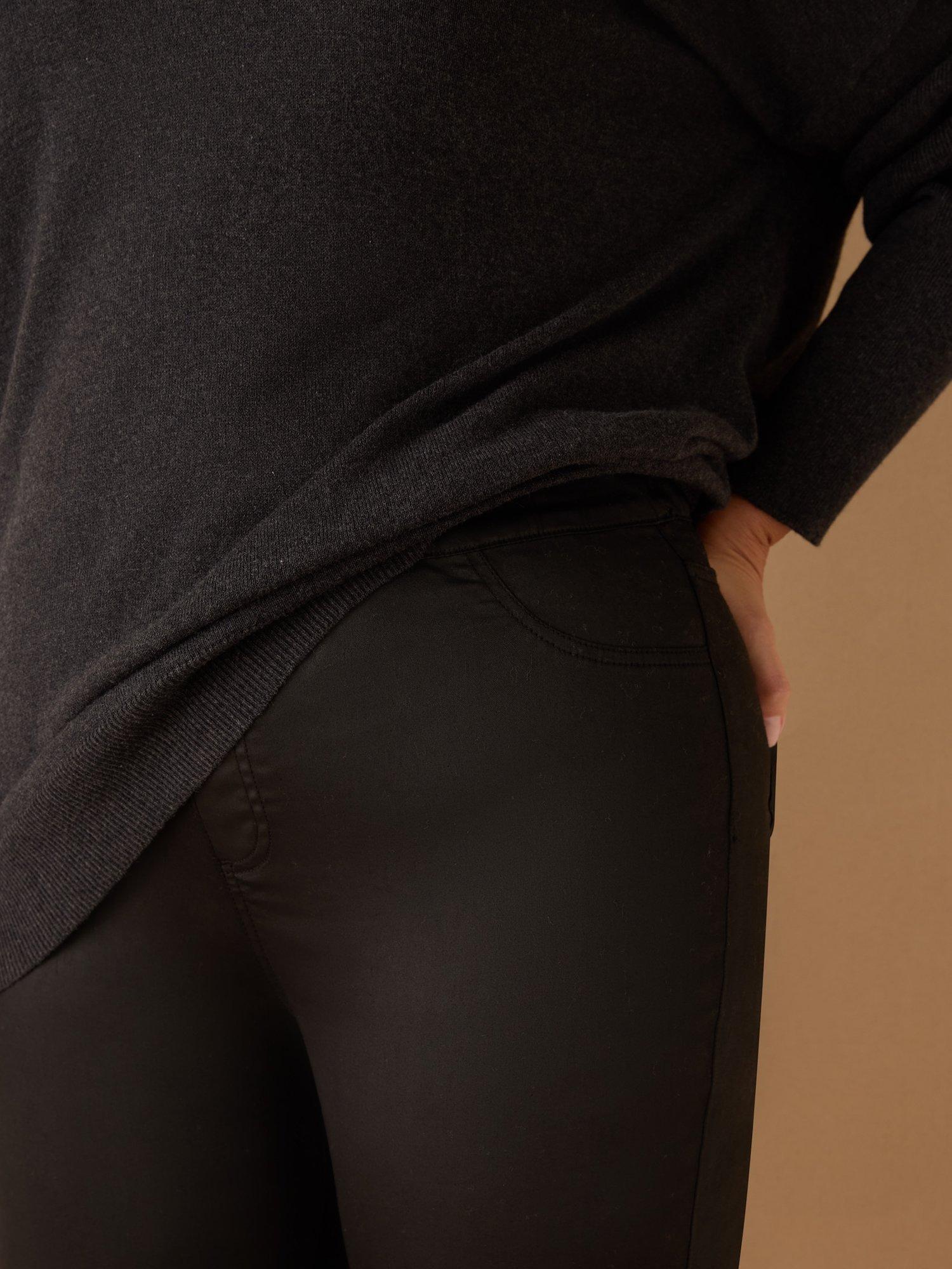 Product image 2 of 2, which shows Live Unlimited Curve Coated Bootcut Leggings, Black, 12