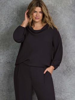 Live Unlimited Curve Cowl Neck Jumper, Brown