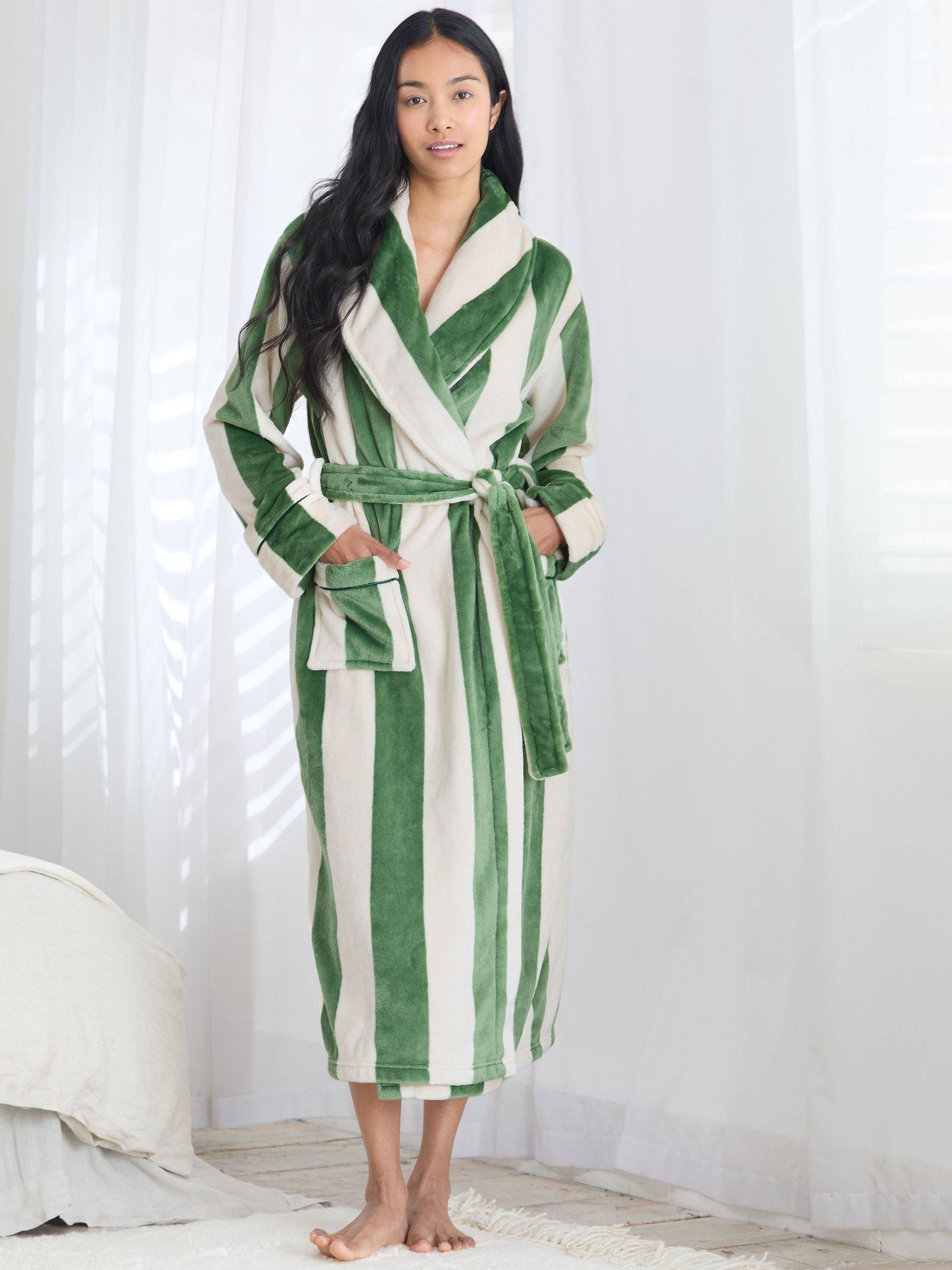 slim fit dress slacks Women's Silk Robe Long Garden Crane Green One Size Fits from S to 2XL Best Women's Gift Ideas| Ulivary main image 0