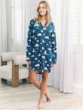 Chelsea Peers Celestial Bunny Nightshirt, Teal