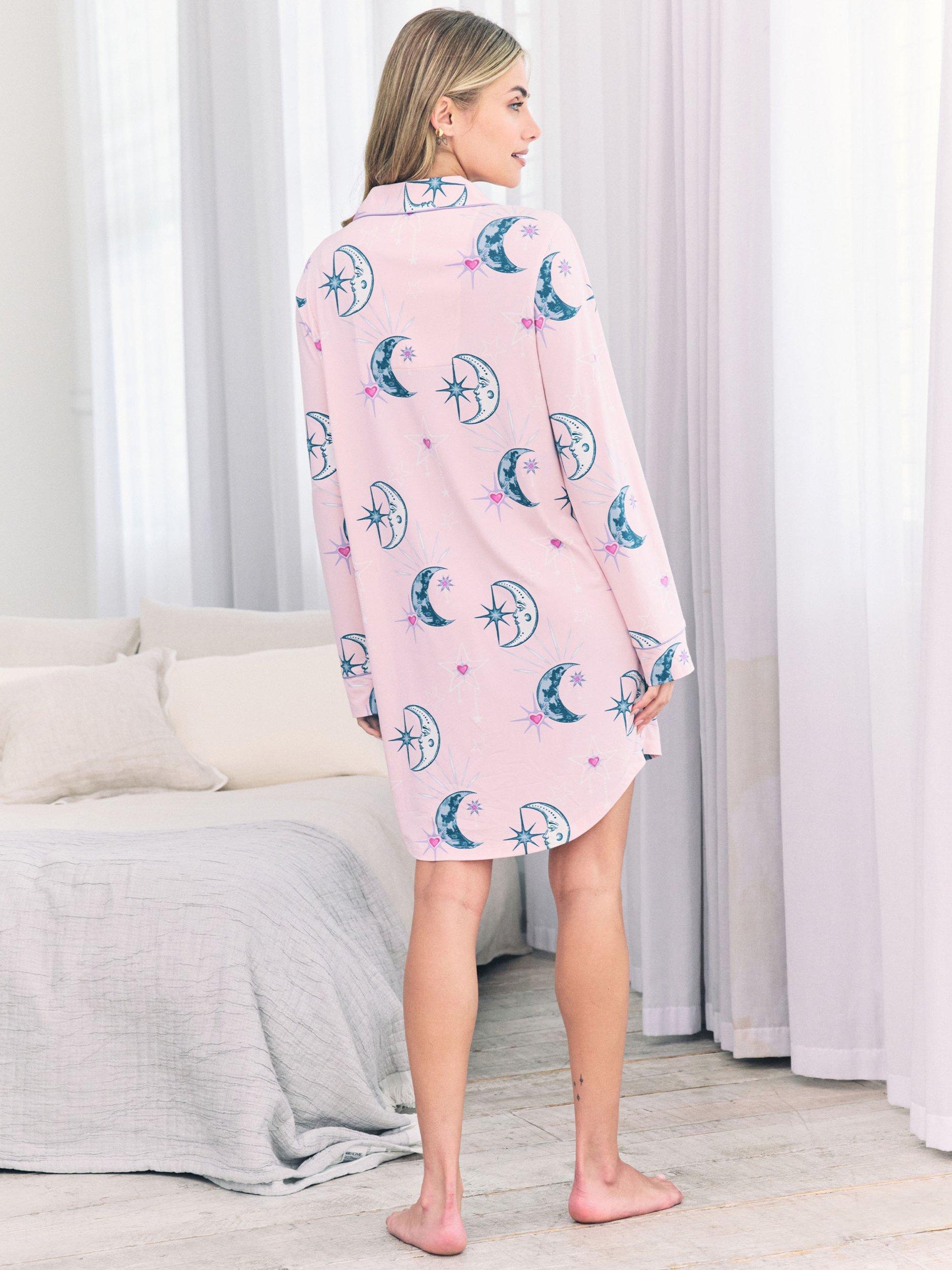 Product image 4 of 6, which shows Chelsea Peers Astral Hearts Nightshirt, Pink, 6