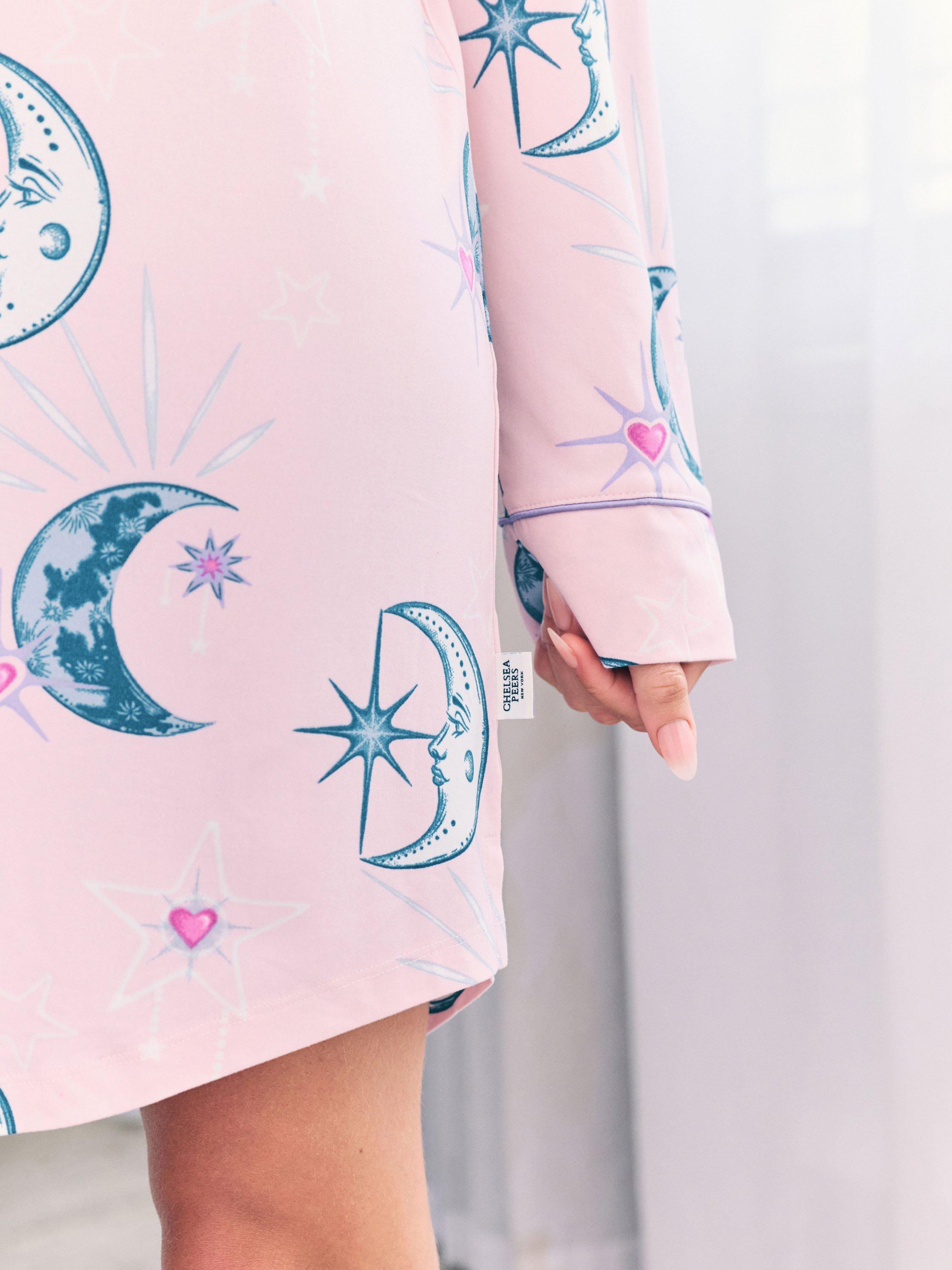 Product image 6 of 6, which shows Chelsea Peers Astral Hearts Nightshirt, Pink, 6