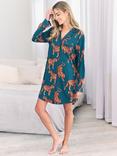 Chelsea Peers Tigers Print Nightshirt, Teal