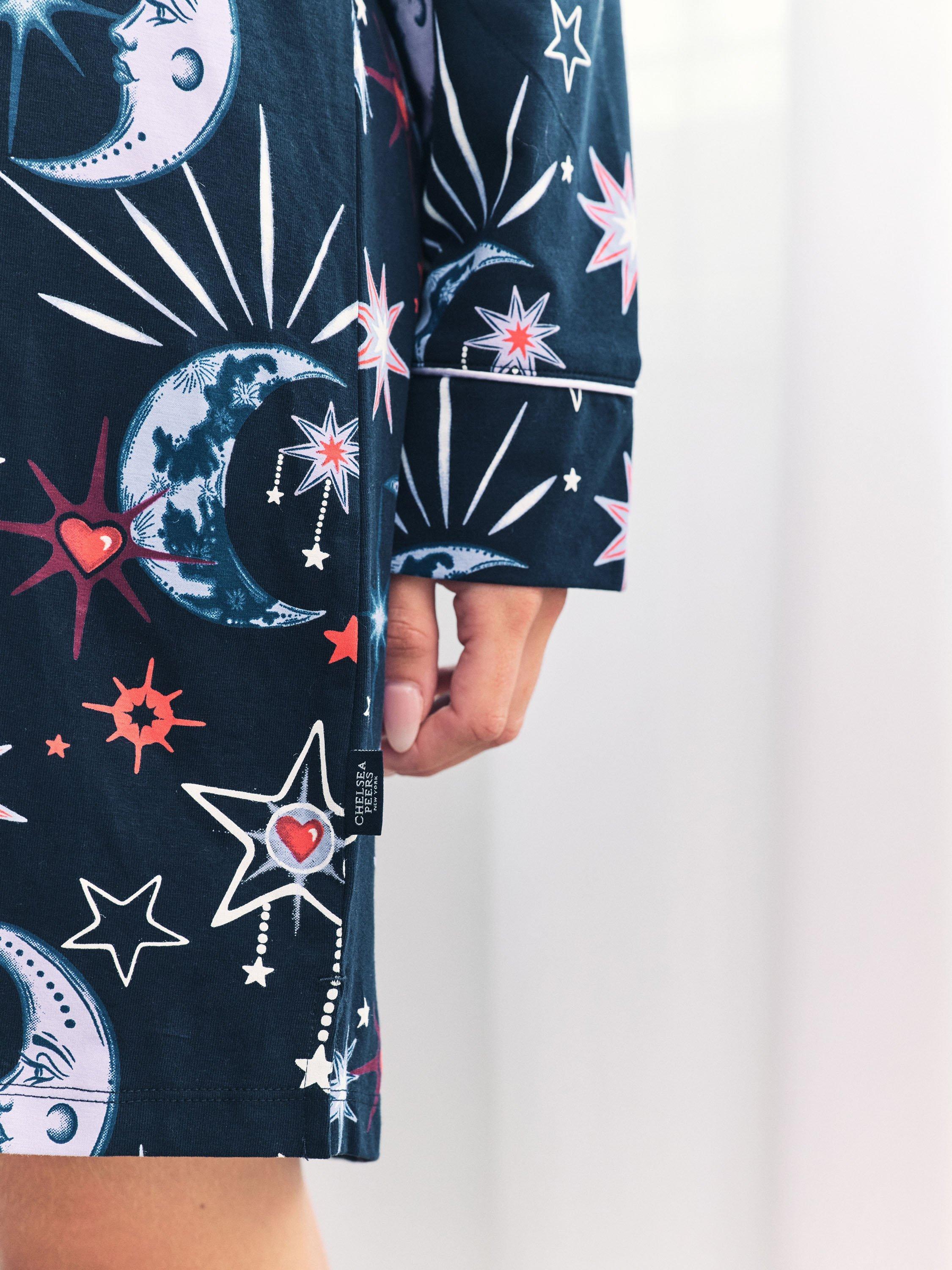 Product image 5 of 5, which shows Chelsea Peers Mystic Moon Nightshirt, Navy, 8