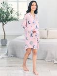 Chelsea Peers Astral Hearts Maternity Nightshirt, Pink