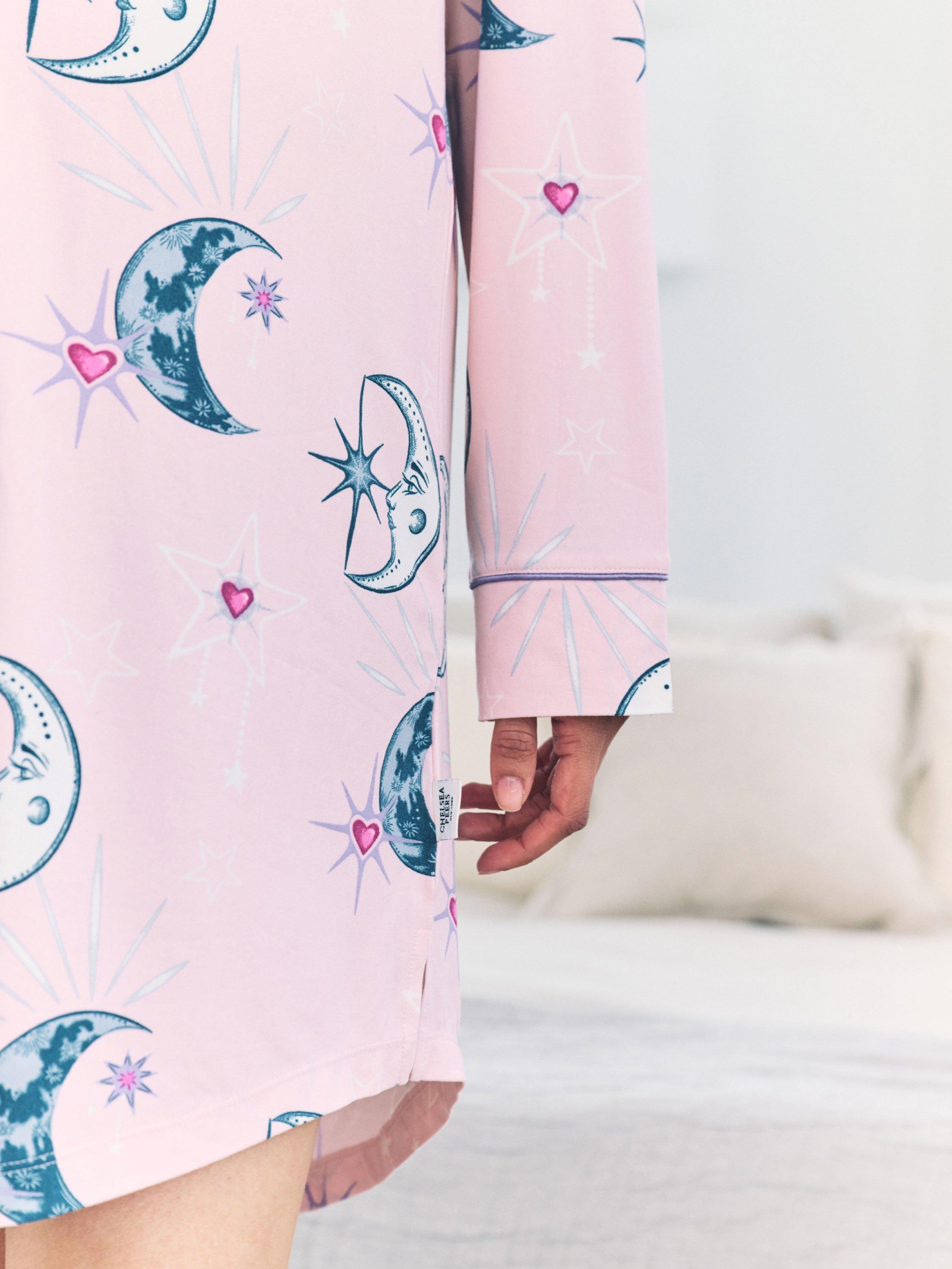 Product image 5 of 5, which shows Chelsea Peers Astral Hearts Maternity Nightshirt, Pink, 6