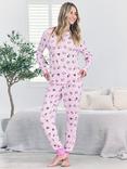 Chelsea Peers Halloween Party Long Pyjama Set, Pink/Multi