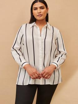 Live Unlimited Curve Stripe Long Sleeve Shirt, Natural, Natural