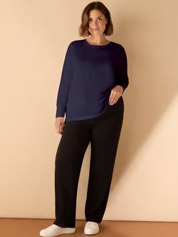 Live Unlimited Curve Crew Neck Slub T-Shirt, Blue