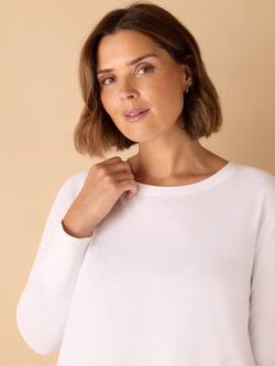 Live Unlimited Curve Slub Crew Neck Top, White - view 2, White