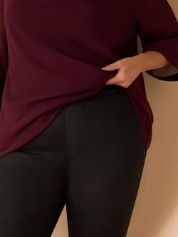 Live Unlimited Curve Coated Denim Jeggings, Black - view 2, Black