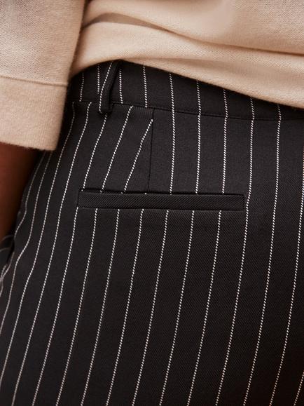 Live Unlimited Curve Pinstripe Tailored Trousers, Black - view 2, Black