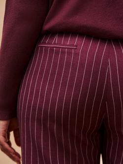 Live Unlimited Curve Pinstripe Button Detail Wide Leg Trousers, Red - view 2, Red