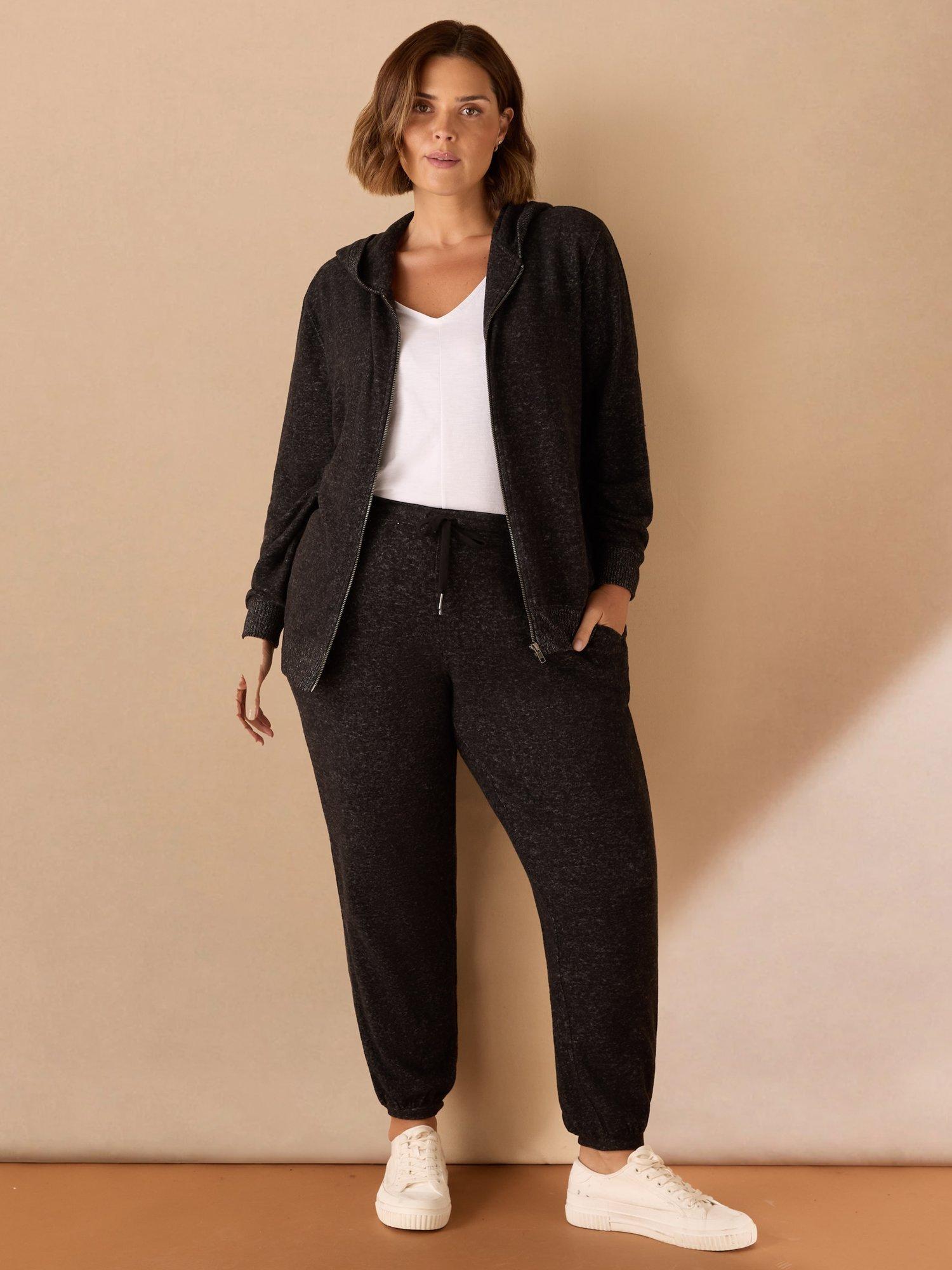 Product image 1 of 3, which shows Live Unlimited Curve Tapered Joggers, Grey, 14