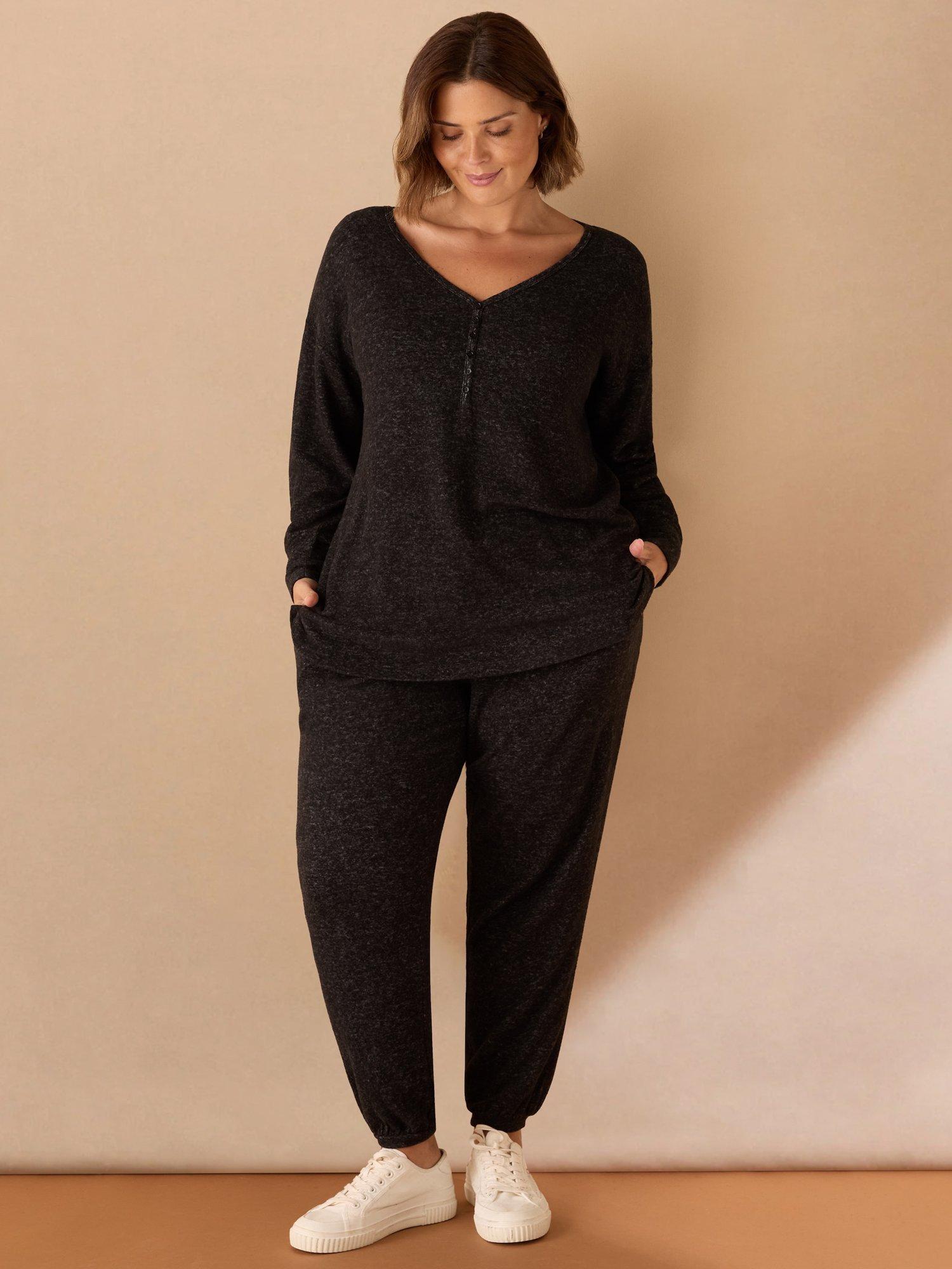 Product image 3 of 3, which shows Live Unlimited Curve Tapered Joggers, Grey, 14