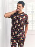 Chelsea Peers Argyle Teddy Bear Print Pyjama Set