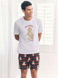 Chelsea Peers Argyle Teddy Bear Print Pyjama Set