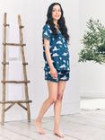 Chelsea Peers Celestial Bunny Maternity Pyjama Set, Teal
