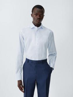 John Lewis Grid Check Regular Fit Cotton Shirt, White, White