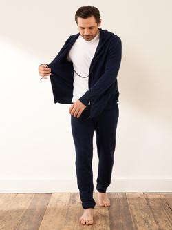 Truly Cashmere Knit Hoodie, Charcoal Marl - view 2, Midnight