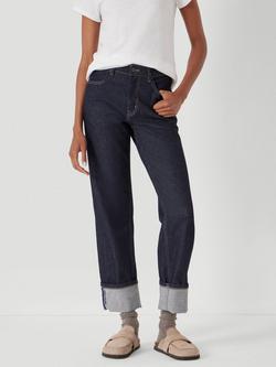 HUSH Agnes 2.0 Turn Up Jeans, Rinse Wash, Rinse Wash