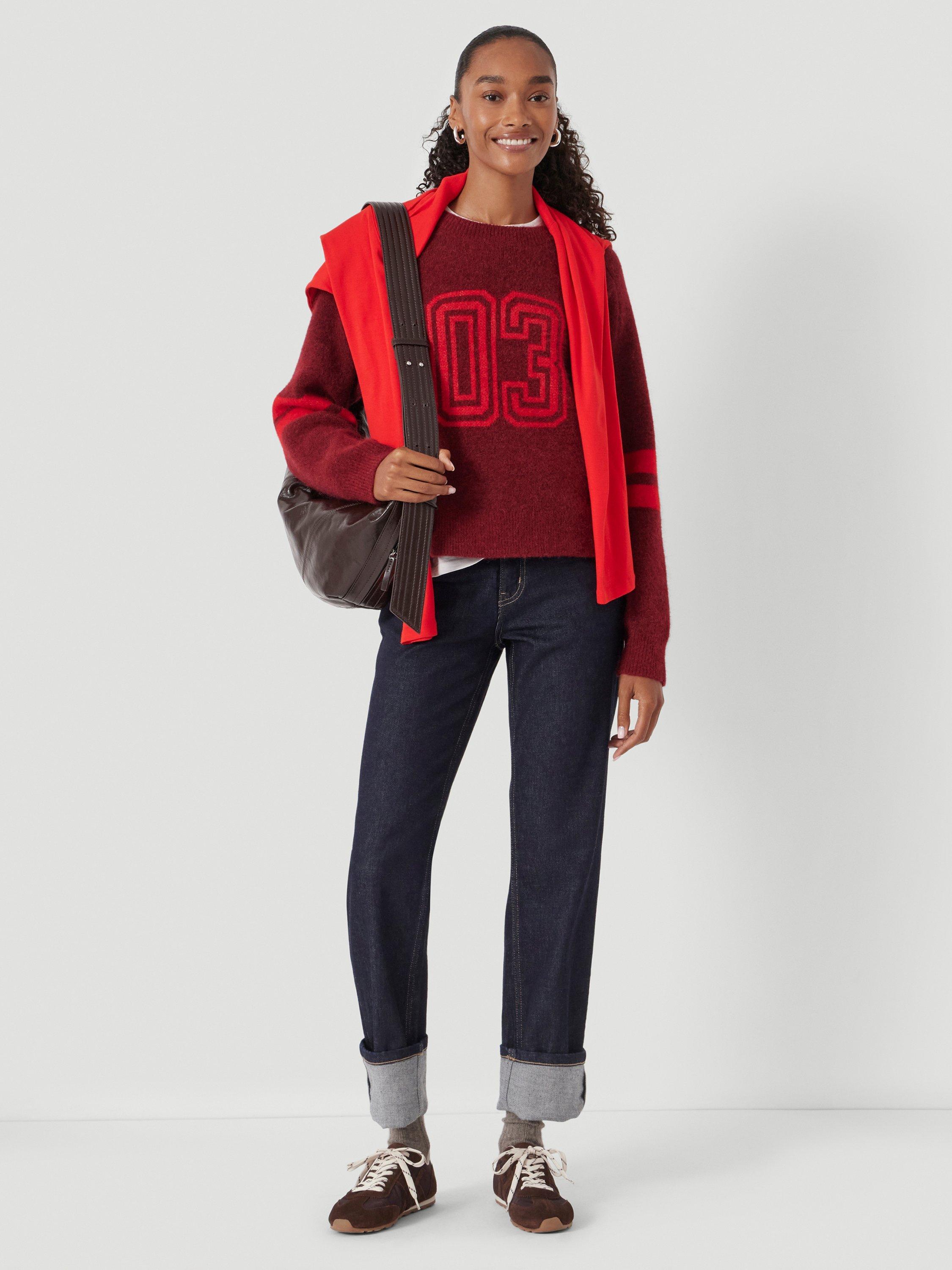 Product image 6 of 6, which shows HUSH Agnes 2.0 Turn Up Jeans, Rinse Wash, 10