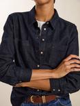 Baukjen Hattie Long Sleeve Denim Shirt, Dark Indigo