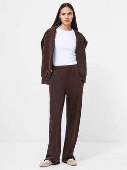 French Connection Wren Slim Straight Trousers - view 2, Bitter Chocolate