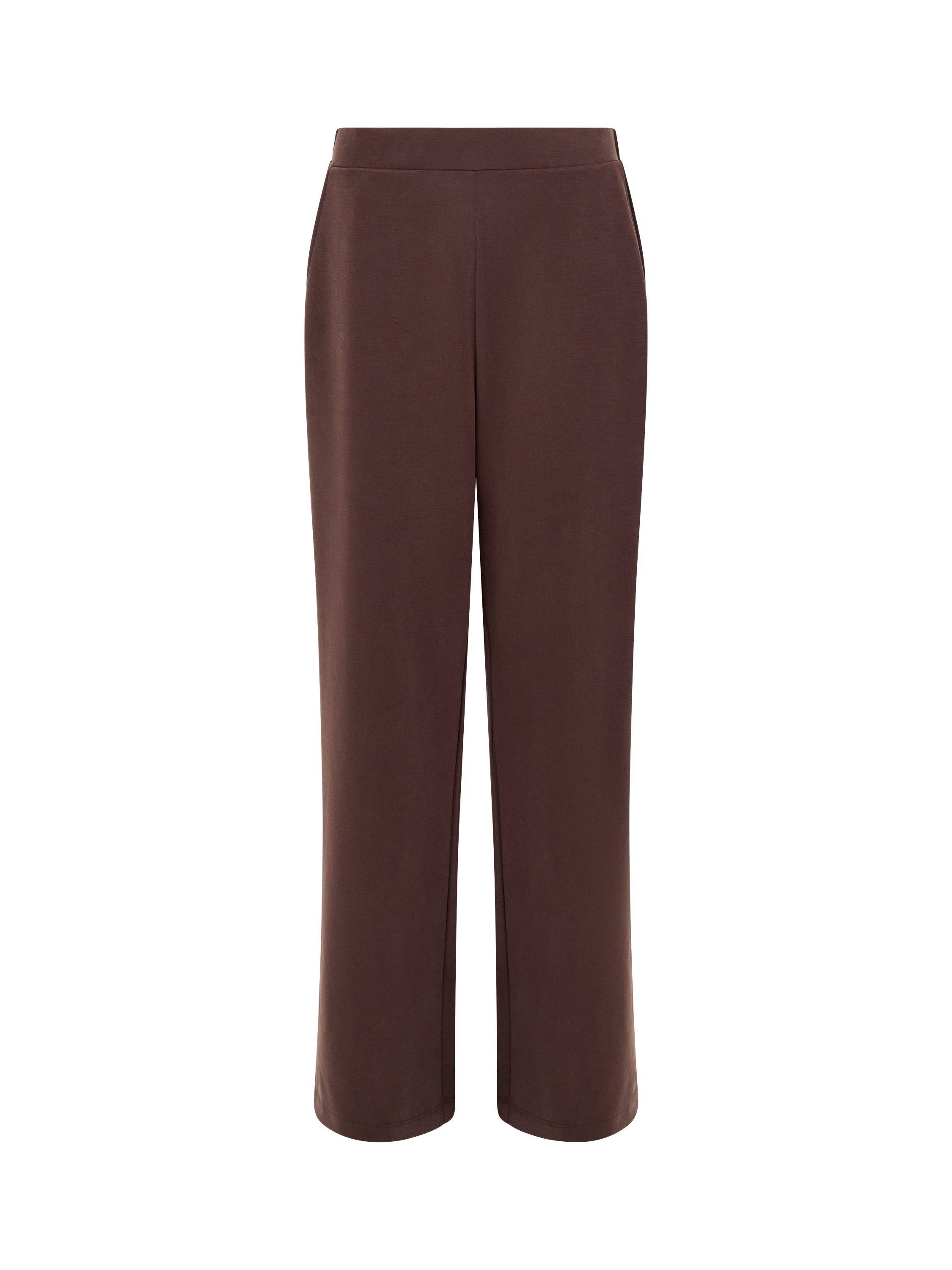 Product image 5 of 5, which shows French Connection Wren Slim Straight Trousers, Bitter Chocolate, XS