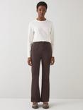 L.K.Bennett Samantha Kick Flare Jeans, Chocolate