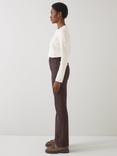 L.K.Bennett Samantha Kick Flare Jeans, Chocolate