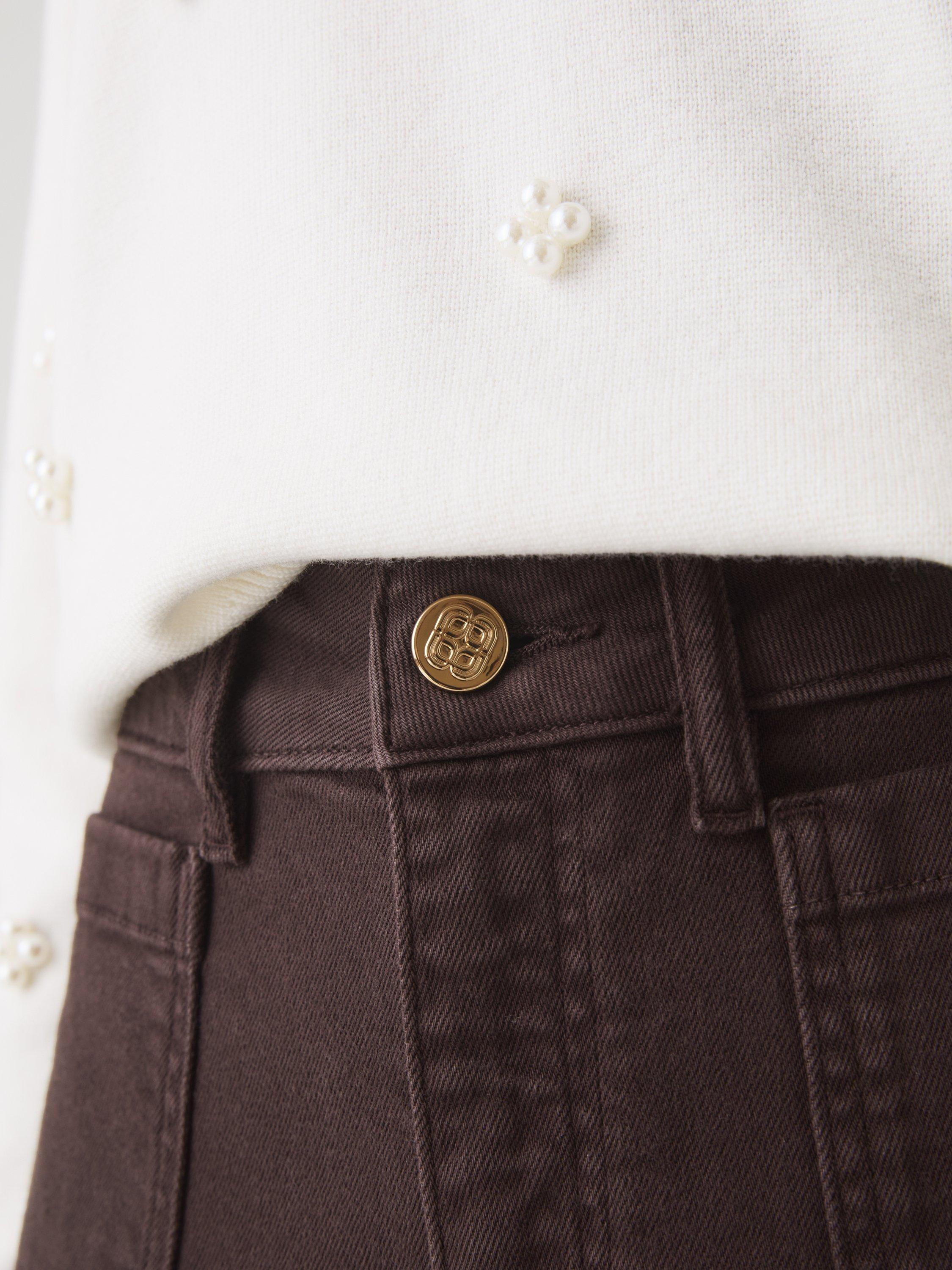 Product image 4 of 5, which shows L.K.Bennett Samantha Kick Flare Jeans, Chocolate, 6