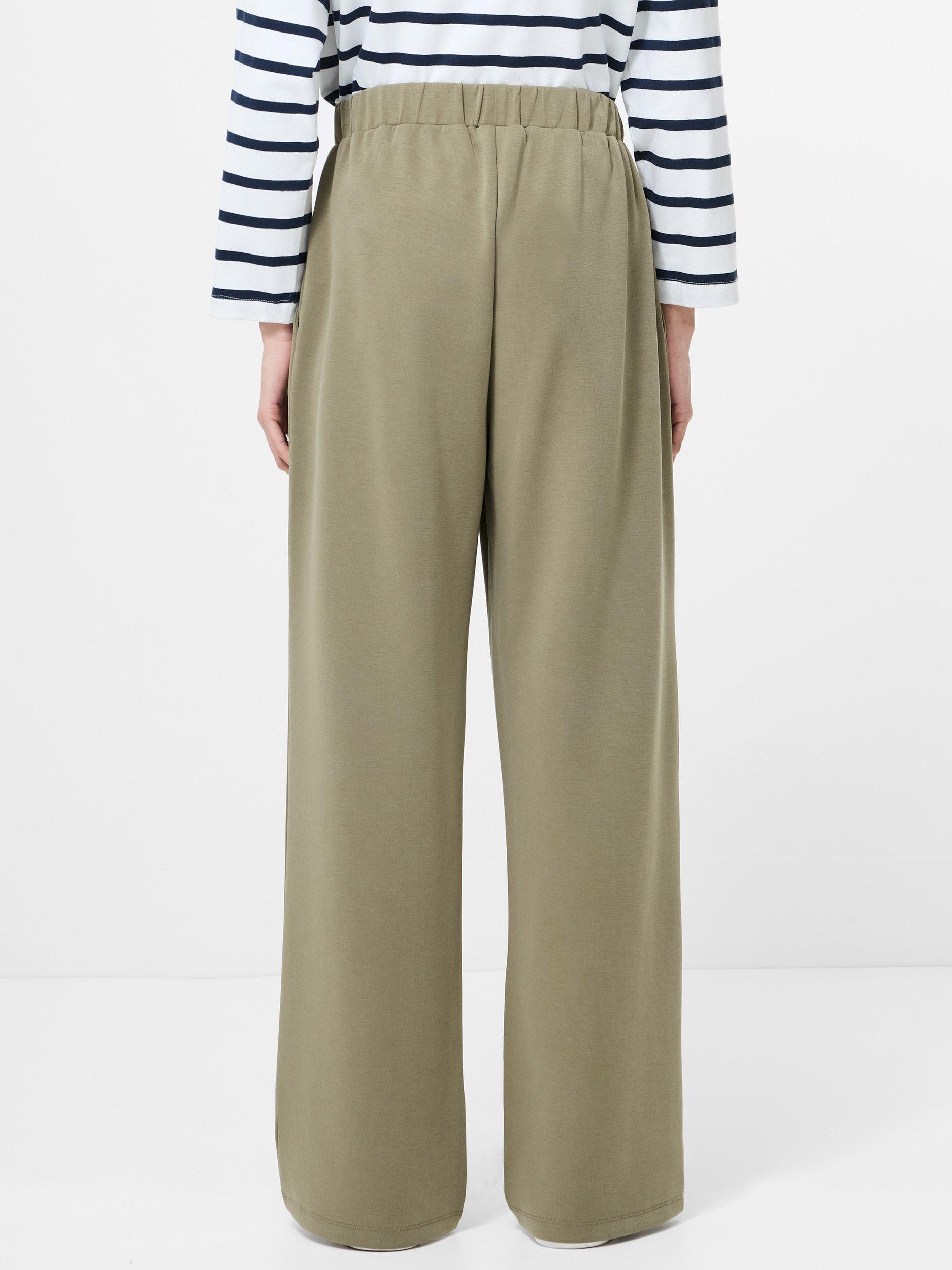 Product image 4 of 5, which shows French Connection Wren Slim Straight Trousers, Washed Khaki, XS