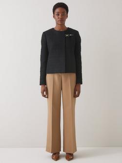 L.K.Bennett Arden Tweed Jacket, Black, Black