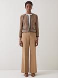 L.K.Bennett Zisou Check Plaid Wool Rich Jacket, Brown/Multi