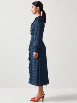 L.K.Bennett Petite Adriana Logo Midi Dress, Midnight - view 2, Midnight