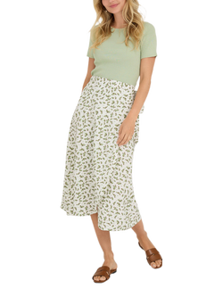 A-VIEW Peony Wrap Skirt, Green/Multi, Green/Multi