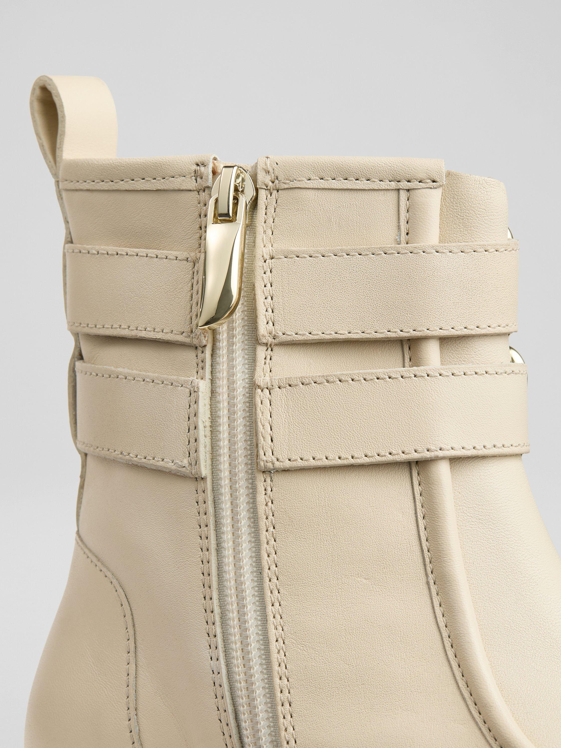 Product image 3 of 3, which shows L.K.Bennett Bennie Leather Buckle Ankle Boots, Ecru, 2