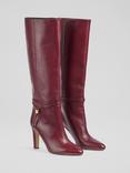 L.K.Bennett Loretta Knee Boots, Burgundy