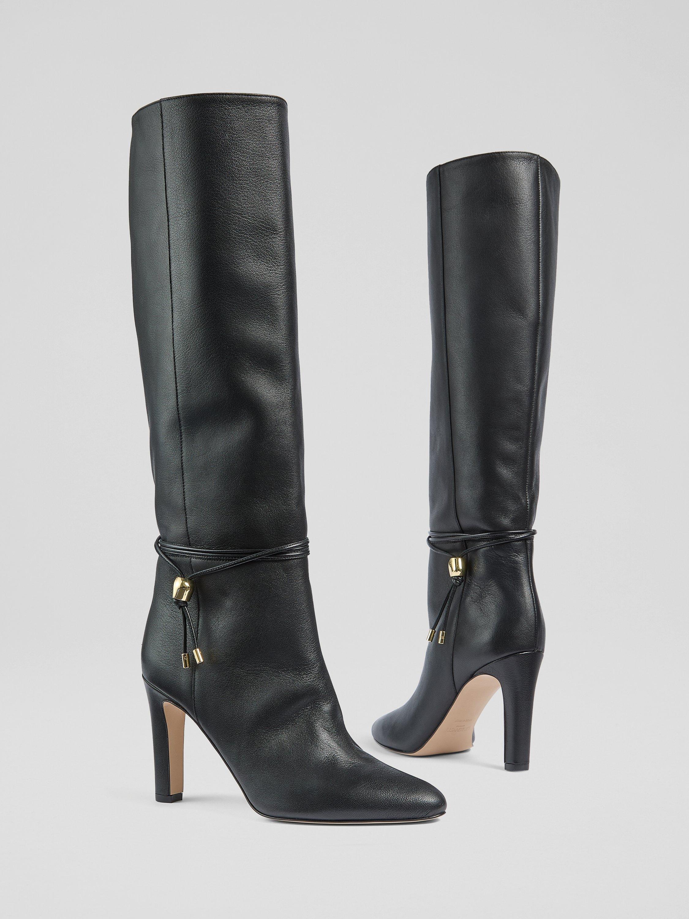 Product image 3 of 4, which shows L.K.Bennett Loretta Knee Boots, Black, 5