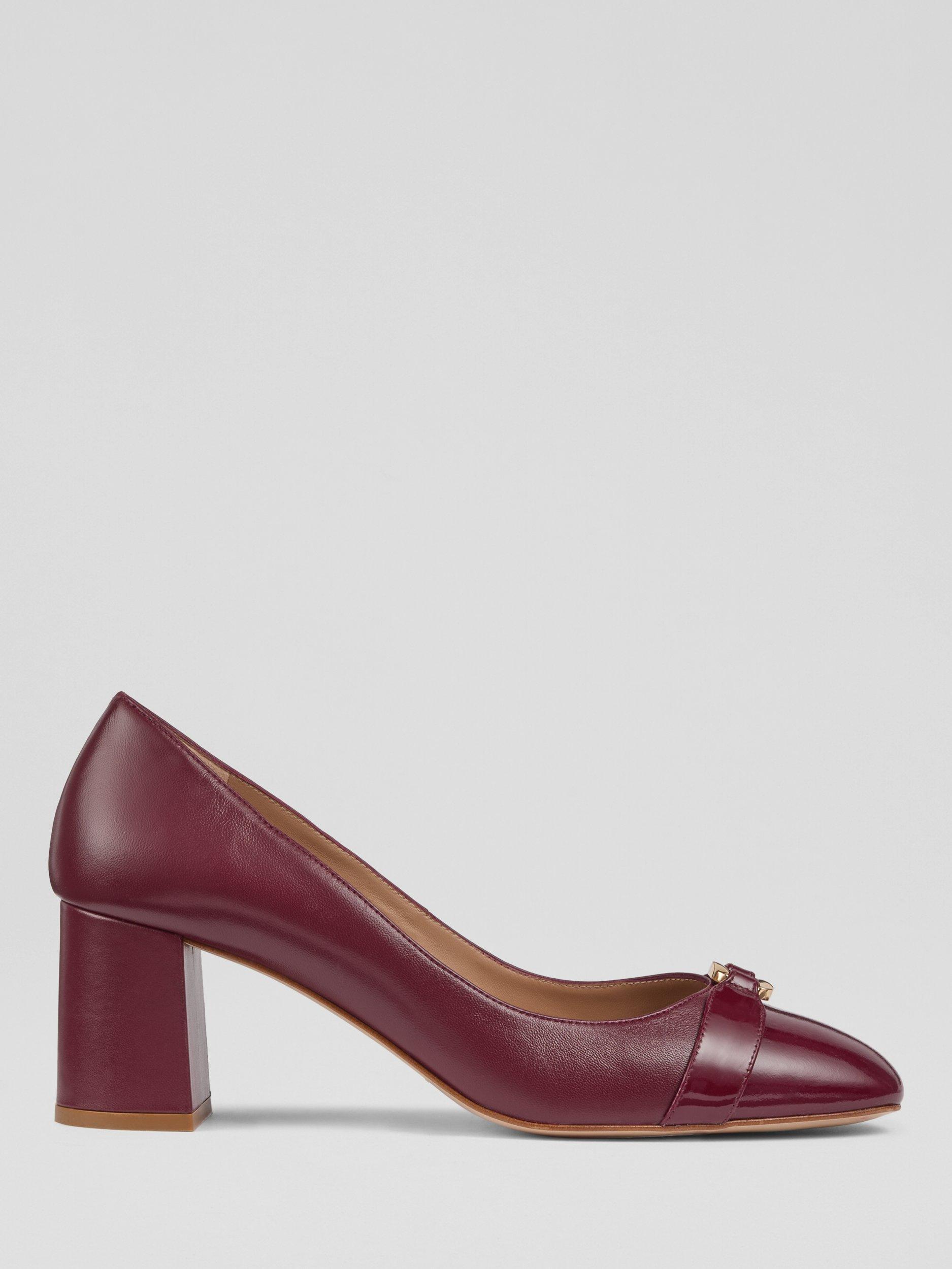 Kate Closed Court Shoes, Burgundy