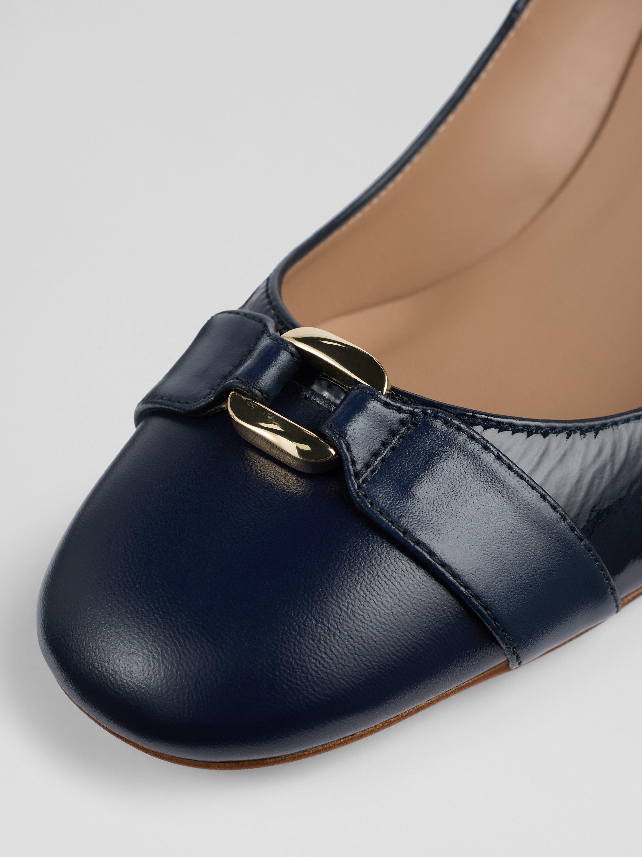Product image 3 of 3, which shows L.K.Bennett Kate Closed Court Shoes, Navy, 2
