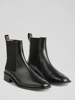 L.K.Bennett Hattie Leather Chelsea Boots - view 2, Black