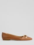 L.K.Bennett Ethel Leather Pointed Flats, Tan