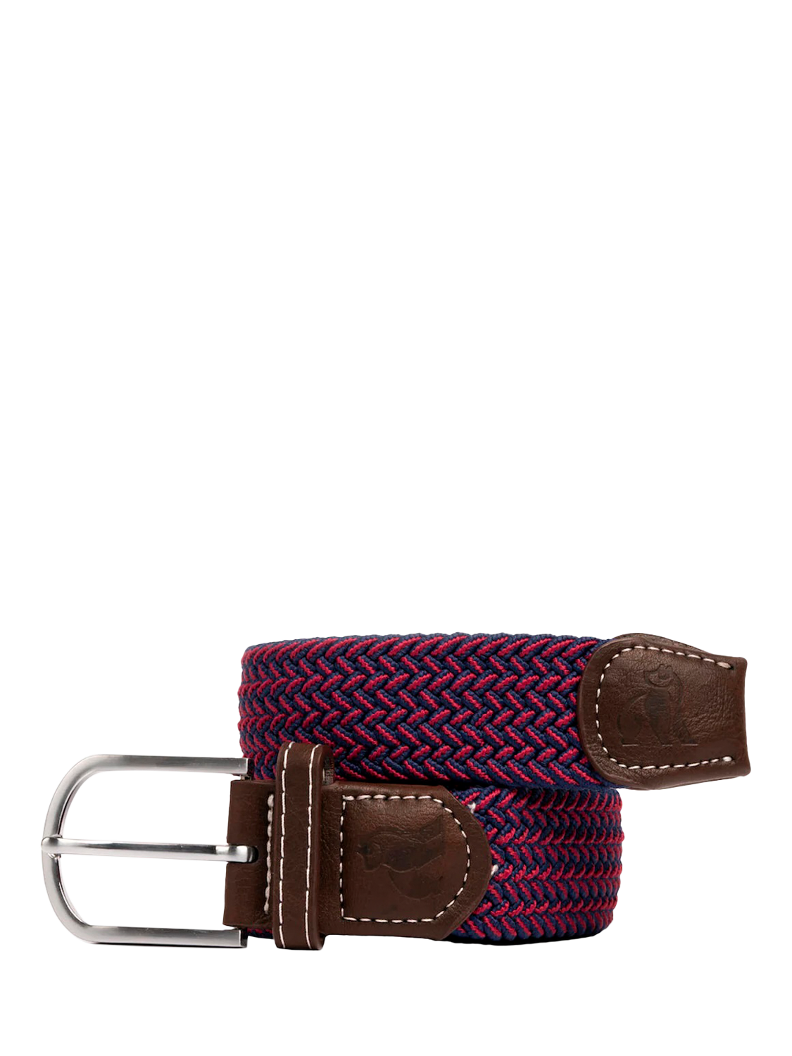 Product image 1 of 5, which shows Swole Panda ZigZag Woven Belt, Blue/Red, L