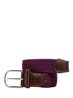 Swole Panda ZigZag Woven Belt, Blue/Red, Blue/Red